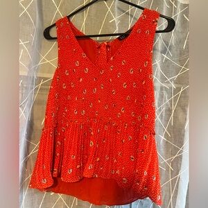 Zara Red TRF Collection Top